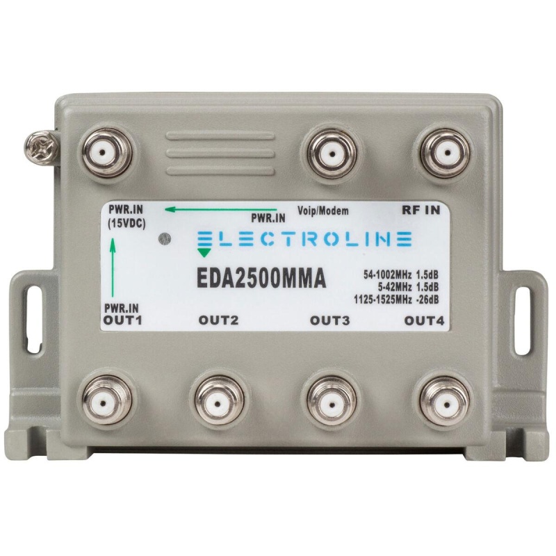 Electroline Eda2500mma 4-Port Rf/Catv Distribution Amplifier