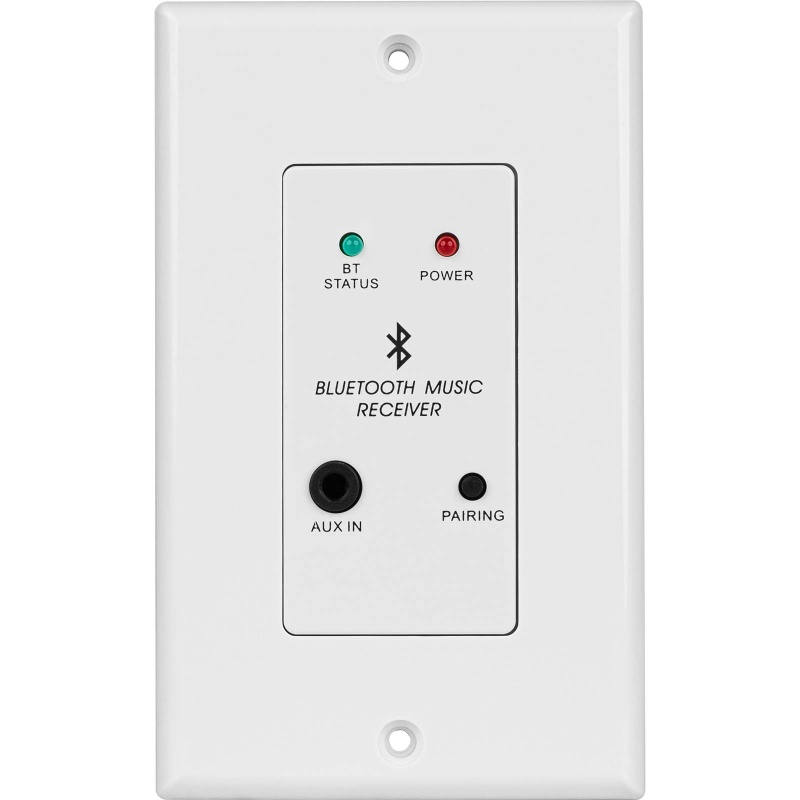 In-Wall Stereo Audio And Bluetooth Receiver Wall Plate