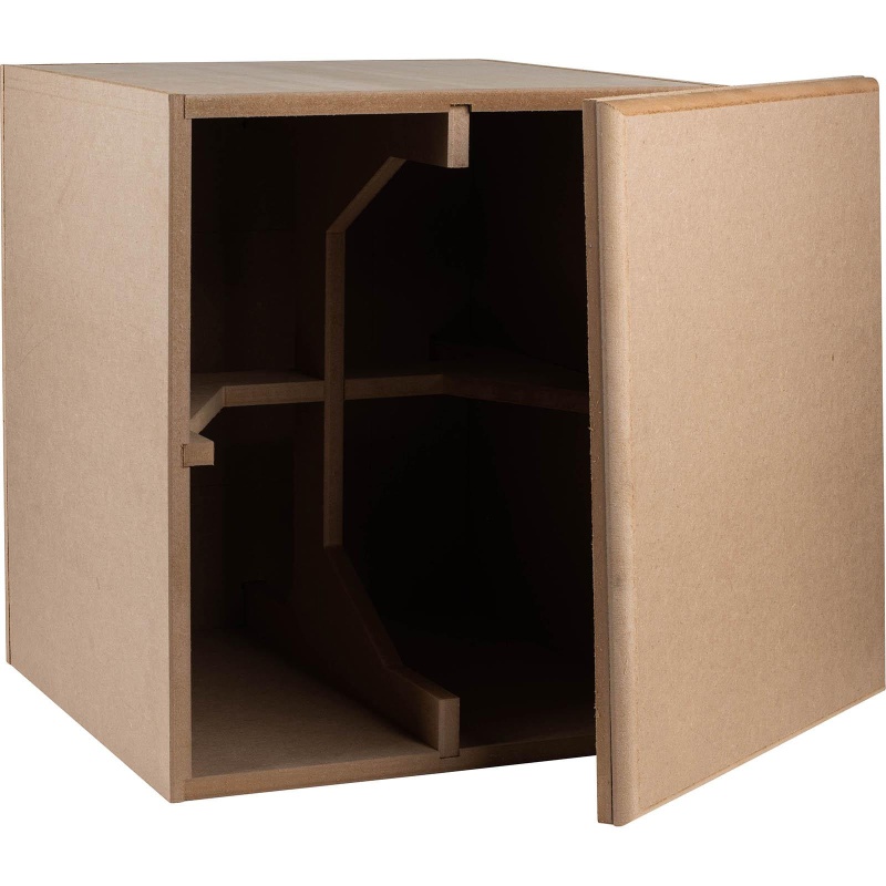 Knock-Down Mdf 4 Ft³ Subwoofer Cabinet With Blank Baffle