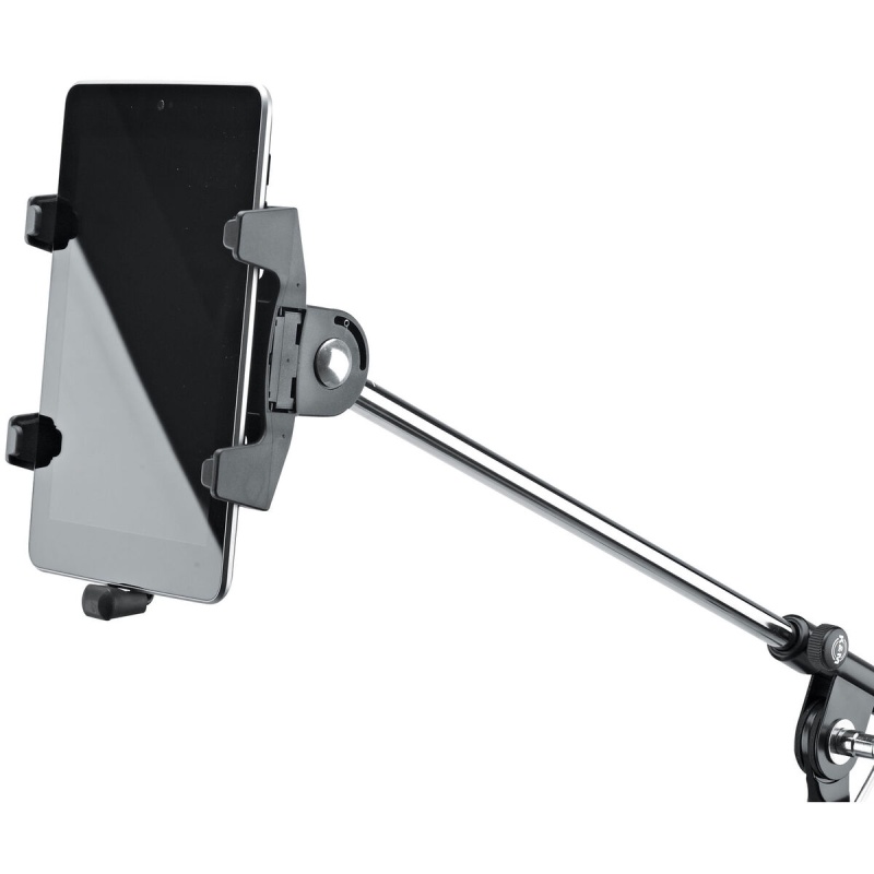 K&M Universal Mic Stand Ipad Or Android Tablet Holder - 5/8" Threaded Mic Stand Mount