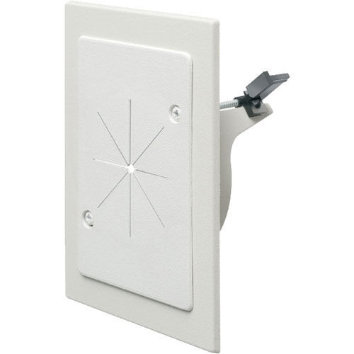 Arlington Single Gang Cable Entrance Plate White