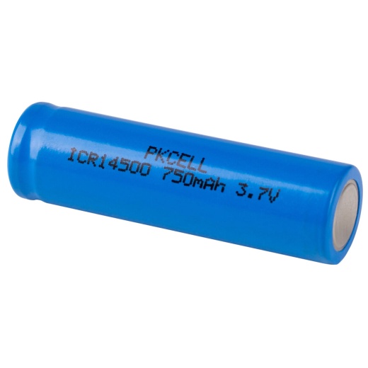 Pkcell Flat Top 14500 Li-Ion 3.7V 800Mah Rechargeable Battery