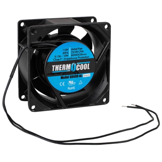 Thermocool 110 Vac Muffin Cooling Fan 80 X 38Mm Sleeve Bearing 23 Cfm