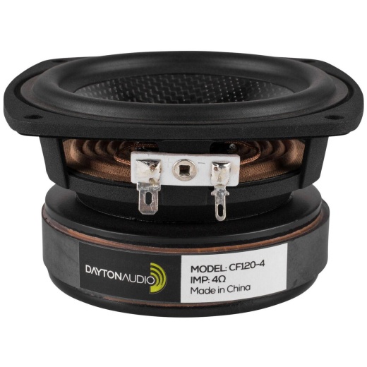 Dayton Audio Cf120-4 4-1/2" Woven Carbon Fiber Midwoofer 4 Ohms