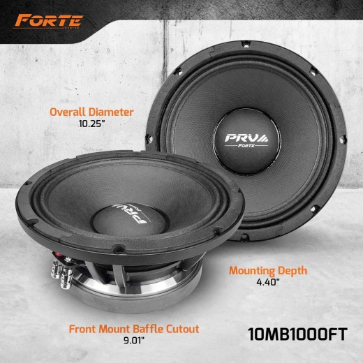 Prv Audio 10MB1000FT 10" Forte Series Speaker 8 Ohm