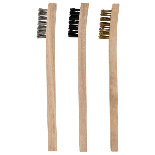 3 Piece Wire Brush Set by Parts Express - Perfect for Cleaning PC Boards and Electronic Assemblies