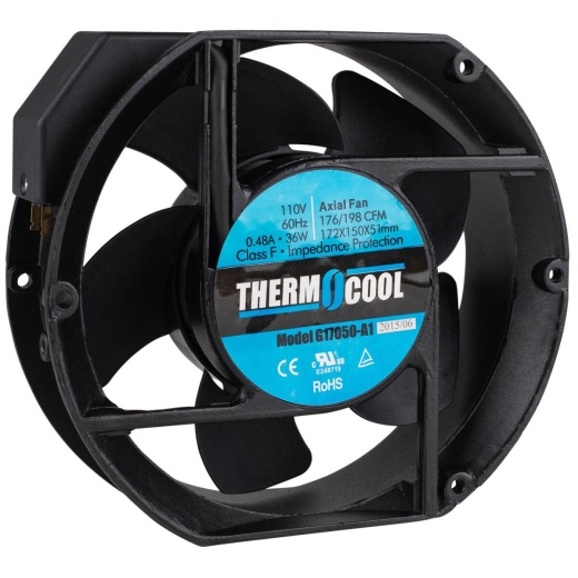Thermocool 110 Vac Equipment Cooling Fan - 172 x 150 x 51Mm Ball Bearing 176 Cfm