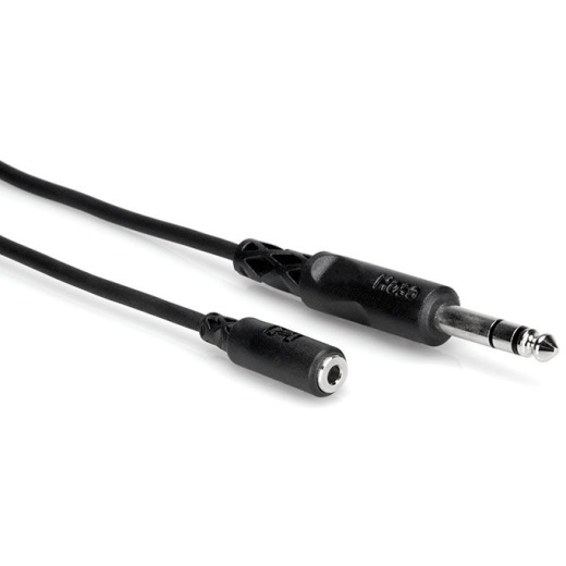 Hosa MHE-310 3.5Mm TRS to 1/4" TRS Headphone Adapter Cable 10 Ft