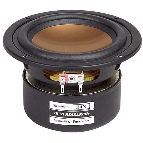 HiVi B4n 4" Aluminum Round Frame Midbass