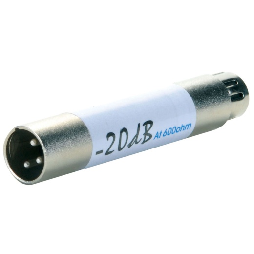 In-Line XLR Attenuator Pad 20Db