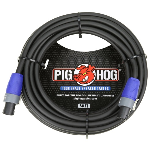 Pig Hog Tour Grade Speaker Cable 14/2 Awg Speakon To Speakon 50 Ft