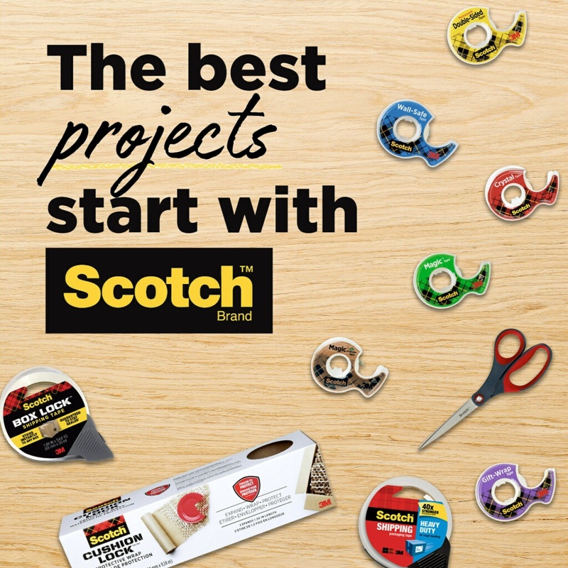 Scotch Removable Double Sided Tape w/Refillable Dispenser, 3/4 x 11.11 yds, 1 Core, 1 Roll (667) | Homeoffice