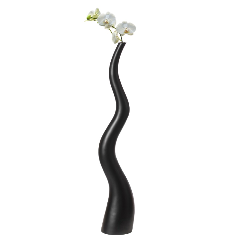 Tall Ceramic Animal Horn Floor Vase