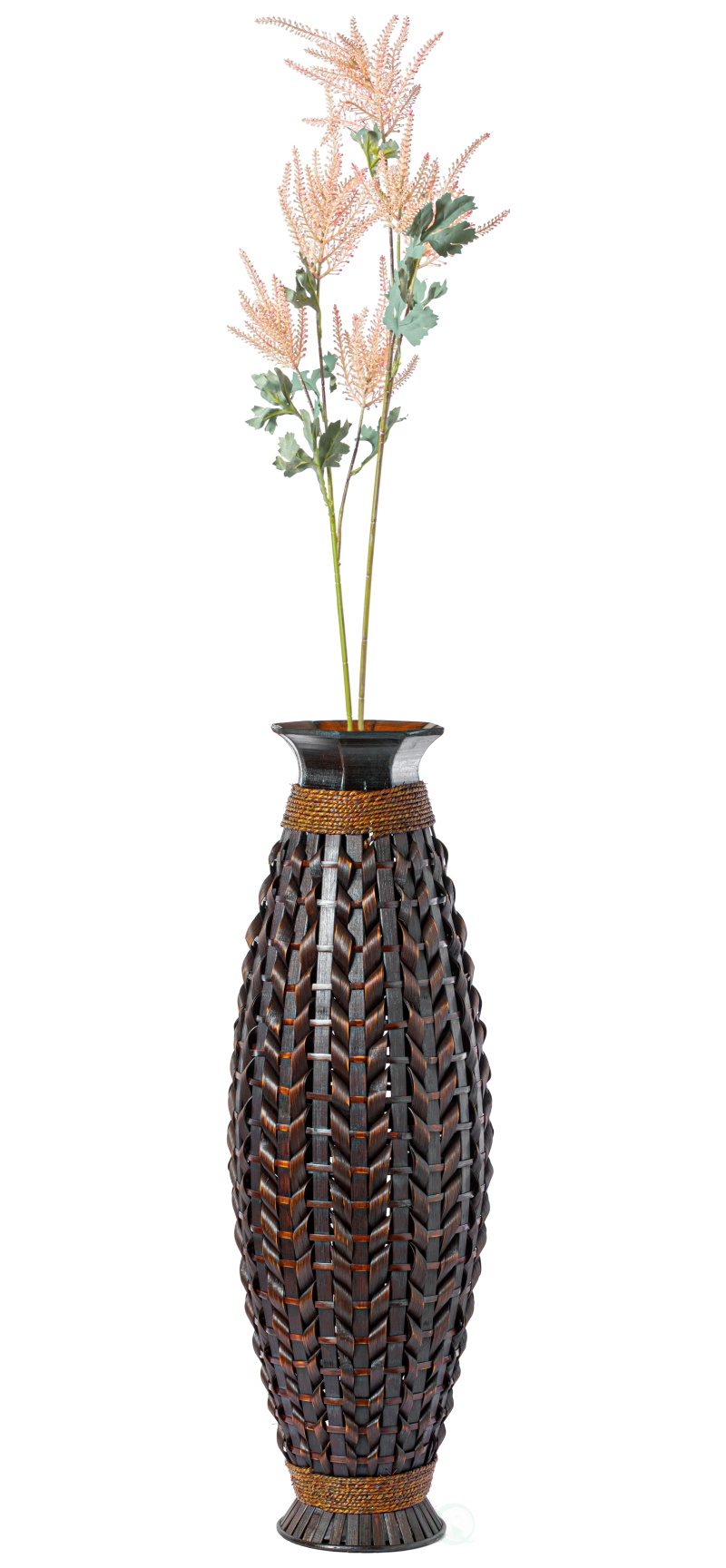 39-Inch-Tall Bamboo Floor Standing Vase With Wicker Woven Design - Handcrafted Bamboo Vase - Indoor Decor Accent Piece - Large Floor Vase For Living Room, Entryway, Or Bedroom, Home Or Office déCor
