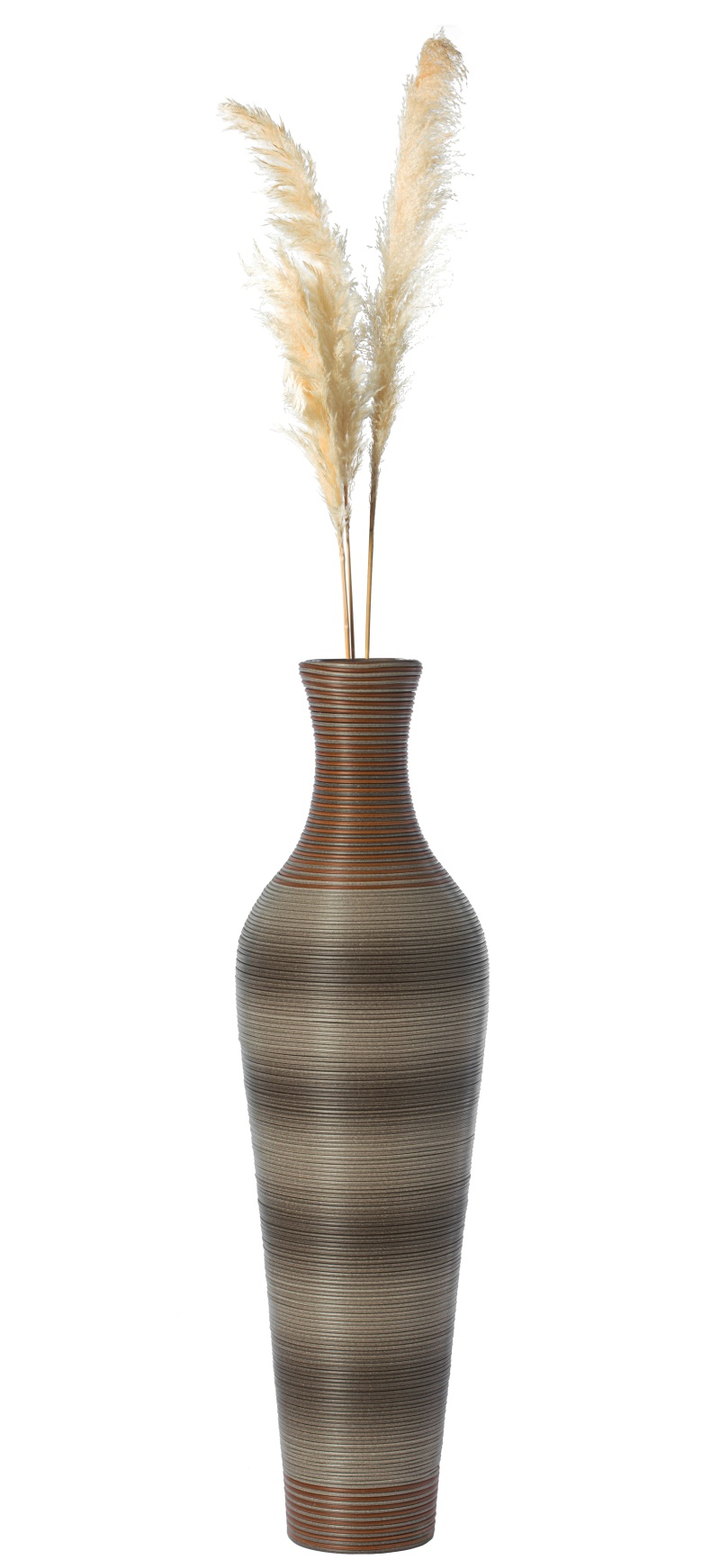 39-Inch-Tall Brown Decorative Floor Vase