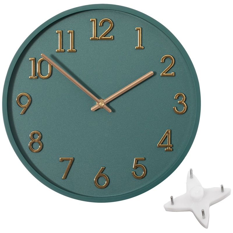 Clockswise 11" Modern Minimalist Round Wall Clock Analog Display Step Movement Mechanism Easy-To-Read Timepiece For Living Room Kitchen Office Or Bedroom Wall Decor