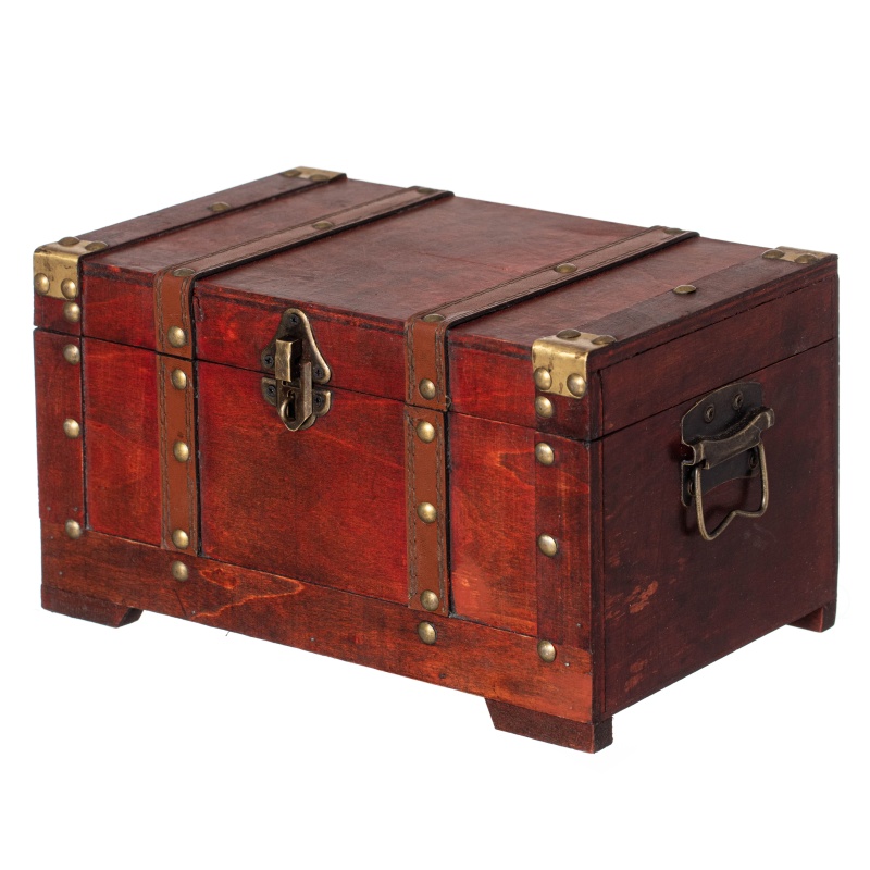 Antique Style Wooden Small Trunk