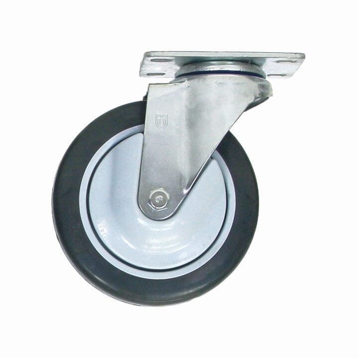 5" Clean Wheel System™ Swivel Plate Caster For Vinyl And Poly Trucks