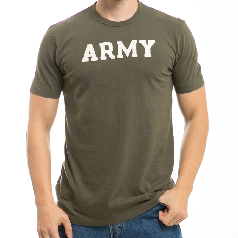 Oceanside, Applique T's, Army, Olive, Xl