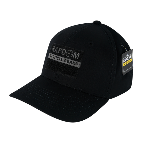 Embroidered Ripstop Cap, Rdt, Black