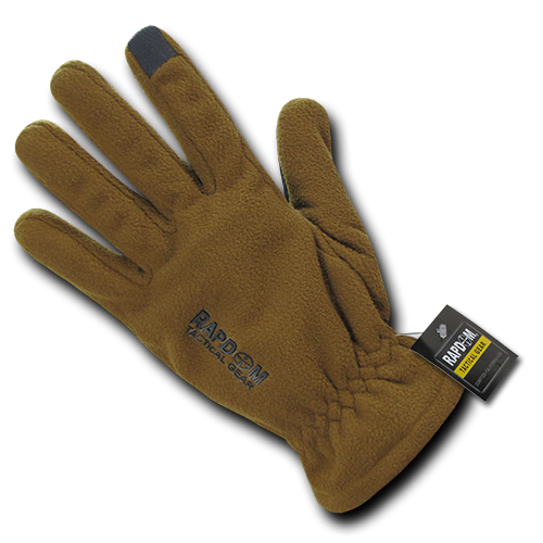Breathable Fleece Gloves, Coyote, s