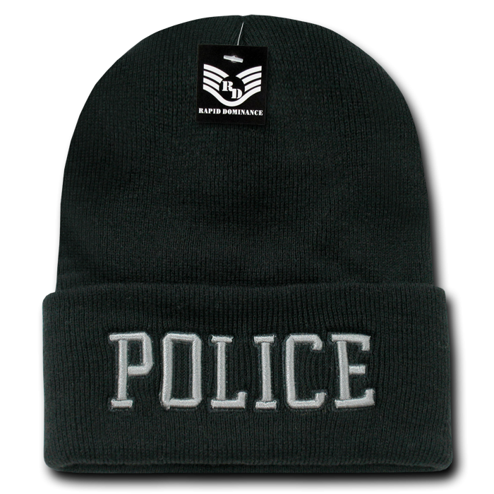 Pub/Safety Long Beanies, Police, Black