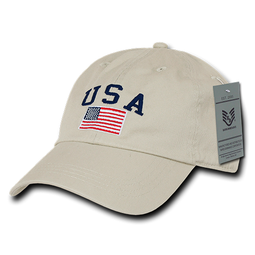 Relaxed Graphic Cap, Usa Flag, Stone