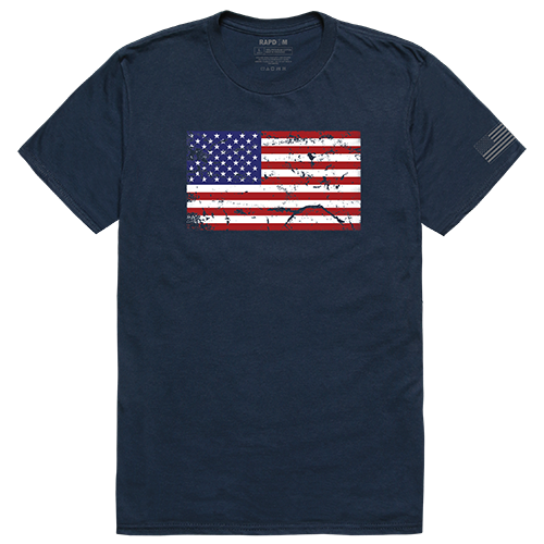 Tactical Graphic T, Us Flag 2, Nvy, 2x
