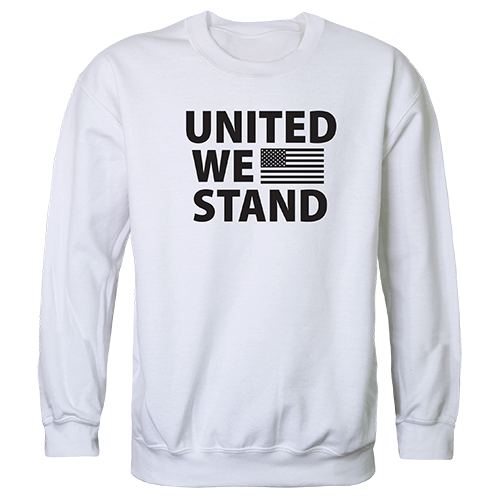 Graphic Crewneck,United We Stand,Wht, l