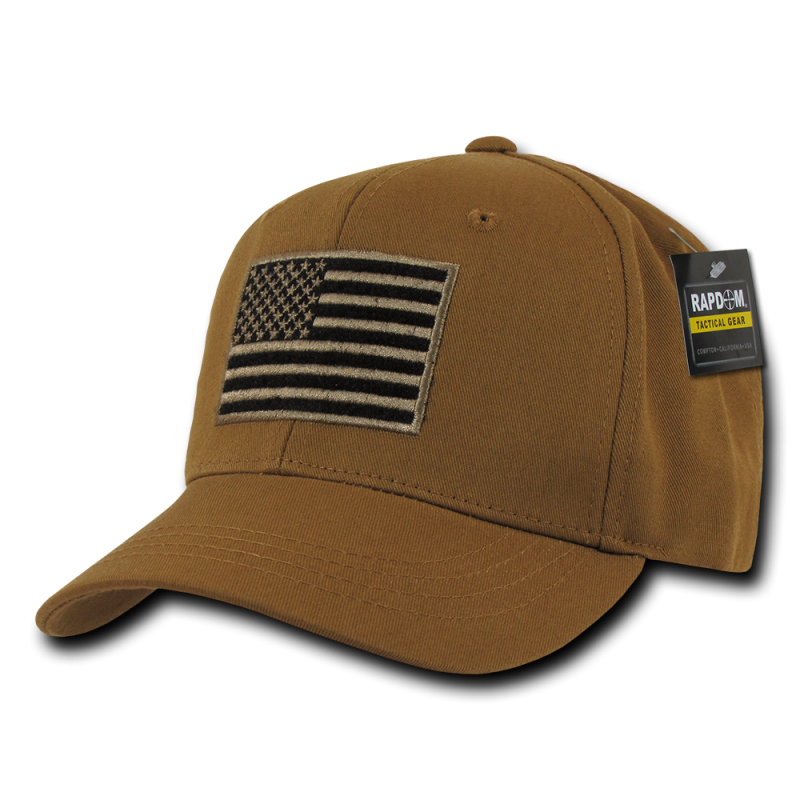 Embroidered Operator Cap, Usa, Coyote