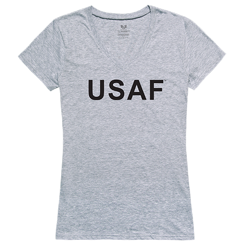 Graphic V-Neck, Air Force, H.Grey, s