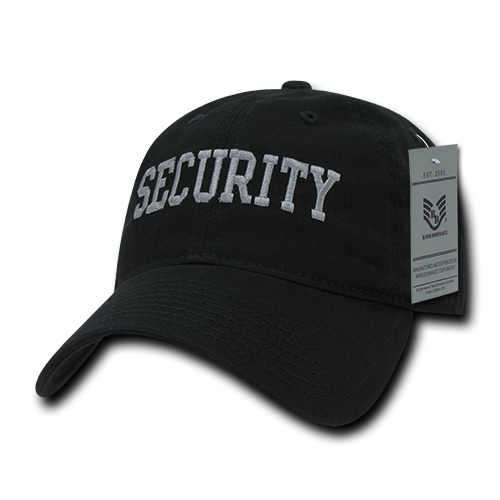 Relaxed Cotton Caps, Security, Black