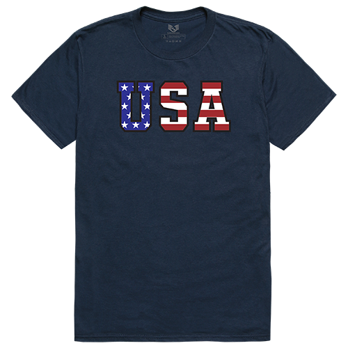 Relaxed G. Tee, Flag Text, Nvy, Xl