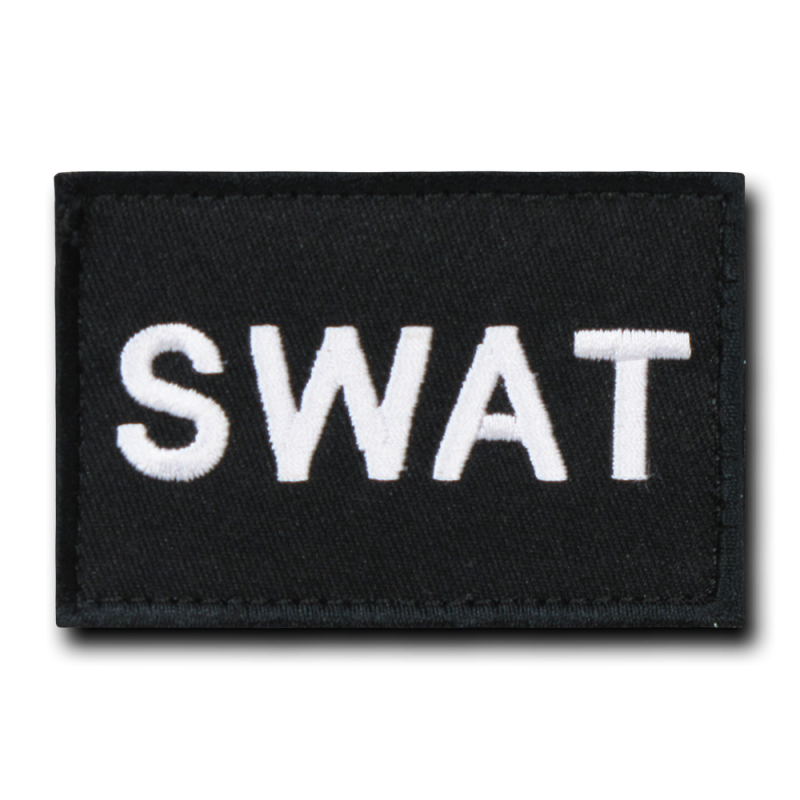 Canvas Patch (3""X2""), Swat, Black