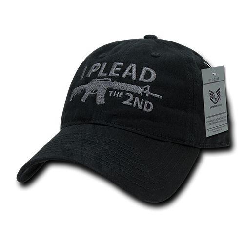 Relaxed Graphic Cap, I Plead 2Nd, Black