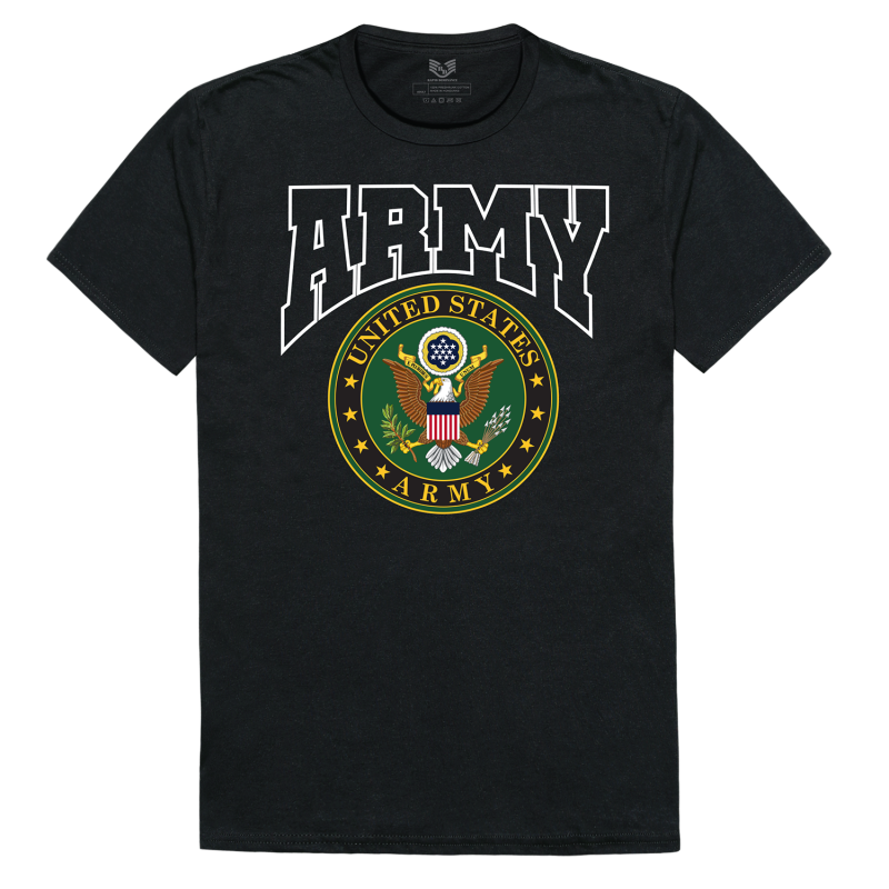 Relaxed Graphic T's, Us Army, Black, 2x