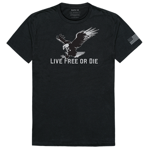 Tactical Graphic T, Live Free, Black, m