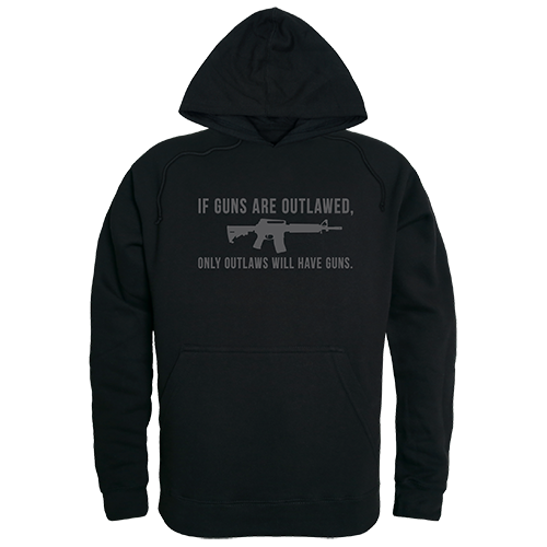 Graphic Pullover, Outlawed, Black, s