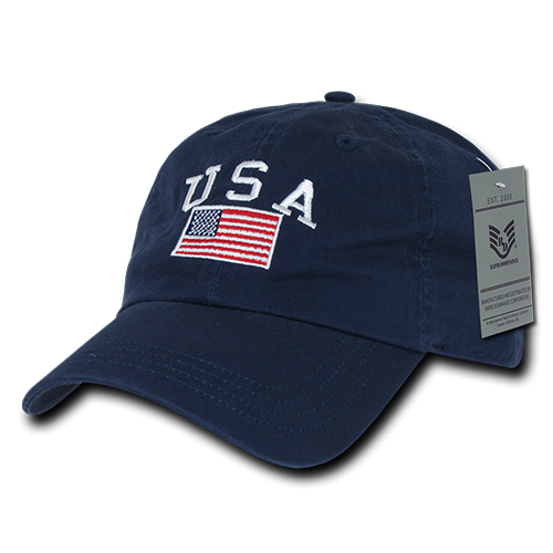 Relaxed Graphic Cap, Usa Flag, Navy