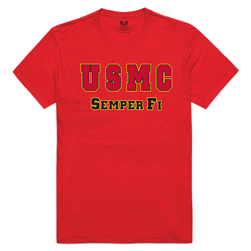 Relaxed Graphic T's, Usmc, Red, Xl