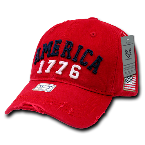 Vintage Athletic, Usa Caps, Red