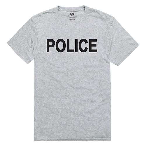Relaxed Graphic T's,Police, H.Grey, Xl