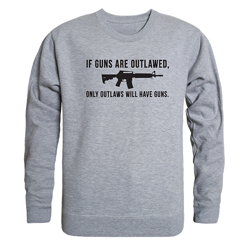 Graphic Crewneck, Outlawed, H.Grey, l