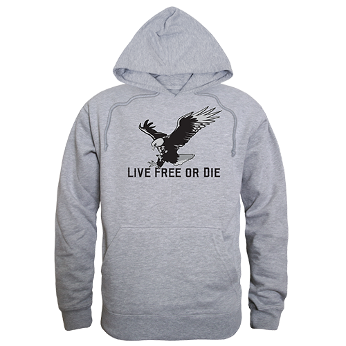 Graphic Pullover, Live Free, H.Grey, s