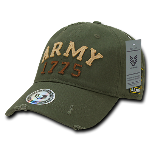 Vintage Athletic Caps, Army, Olive
