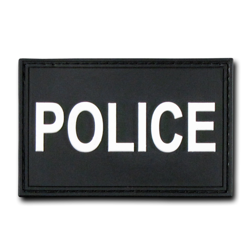 Rapid Dominance Corporation Rubber Patch (3""X2""),Police,Black