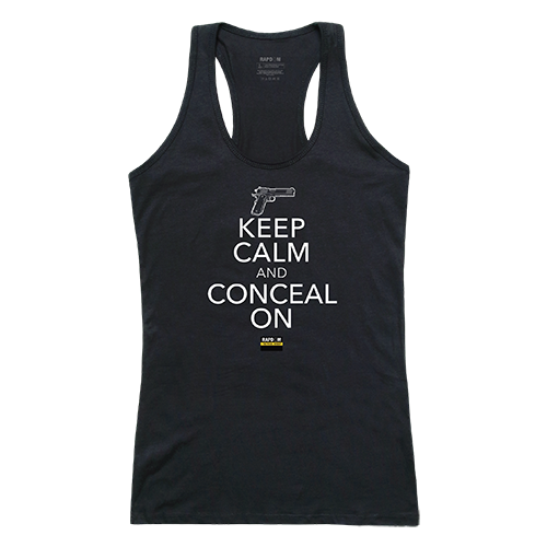 Women's Graphic Tank,Conceal On, Blk, 2x