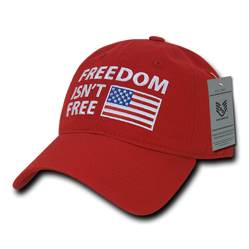 Relaxed Graphic Cap,Freedom Isn't, Red
