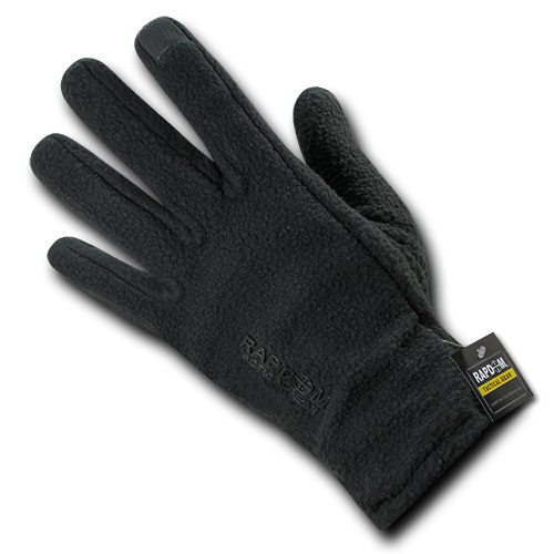 Polar Fleece Gloves, Black, l