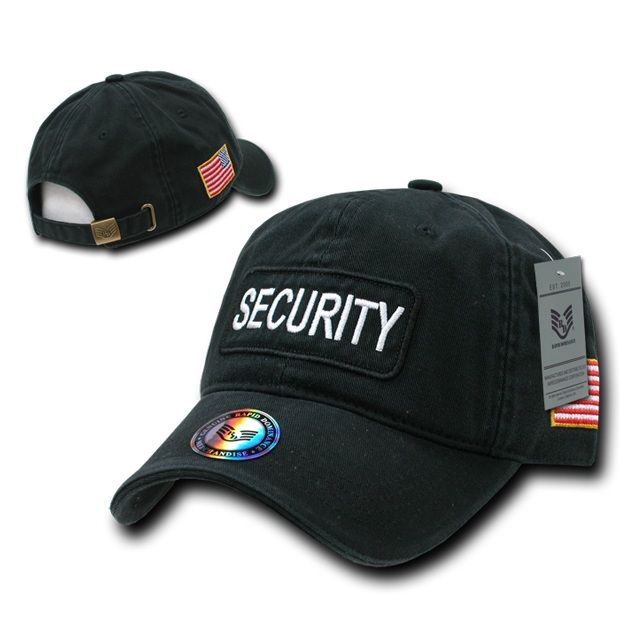 Dual Flag Raid Caps, Security, Blk
